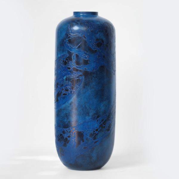 Wazon cylinder niebieski wysoki 0